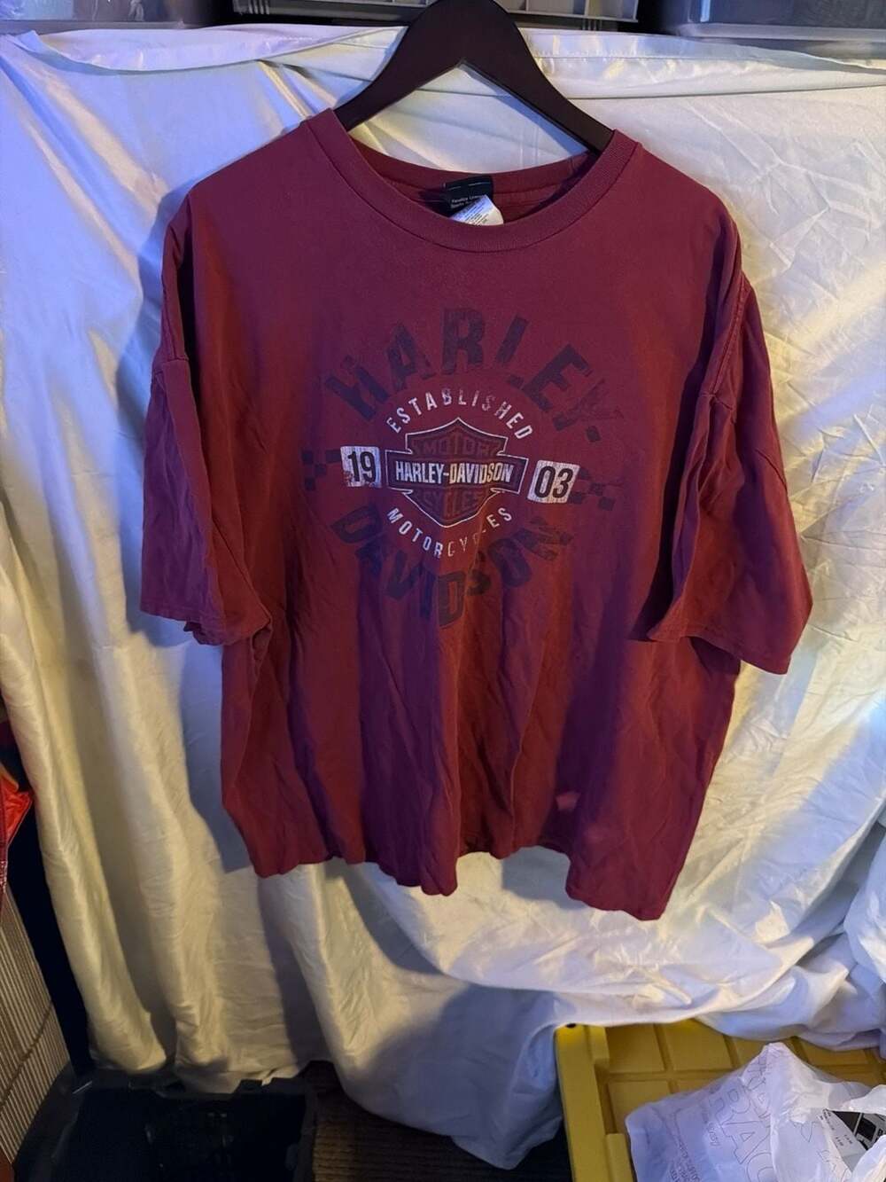 Harley-Davidson Crystal River Florida Manatee Graphic T-Shirt Maroon Size 3XL A1